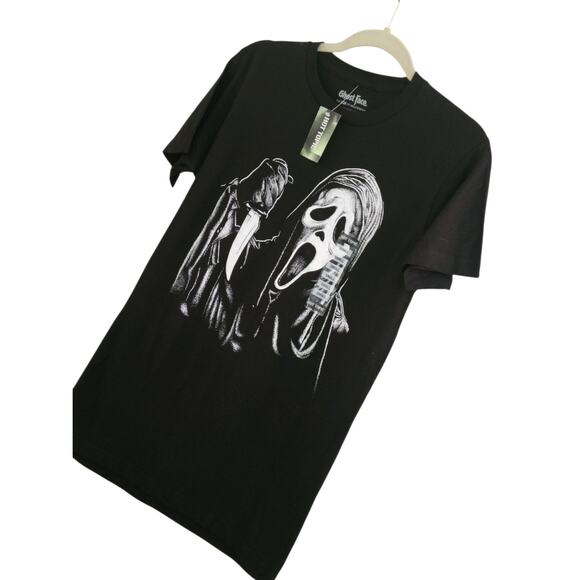 Hot Topic Scream Ghost Face Lives 2-Sided Tee Graphic‎ T-Shirt Size Small Black - Picture 2 of 6